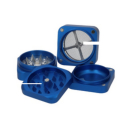 Alu Grinder 4-teilig 55mm Würfel Blau